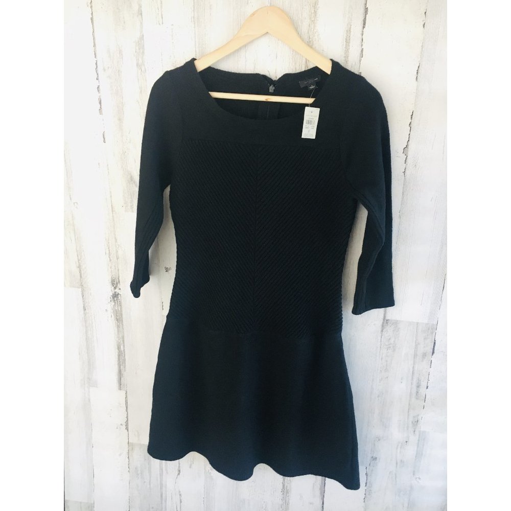 Ann Taylor Wool Blend 3/4 Sleeve Mod Dress LBD